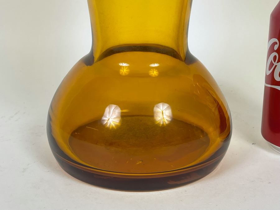 Large Topaz Blenko Glass Vase 21H Retails $119 [Photo 3]
