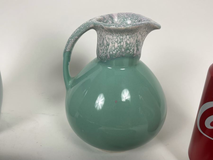 Collection Of Three Pottery Pieces (Two Signed) And Mid-Century Enamel Ashtray [Photo 8]