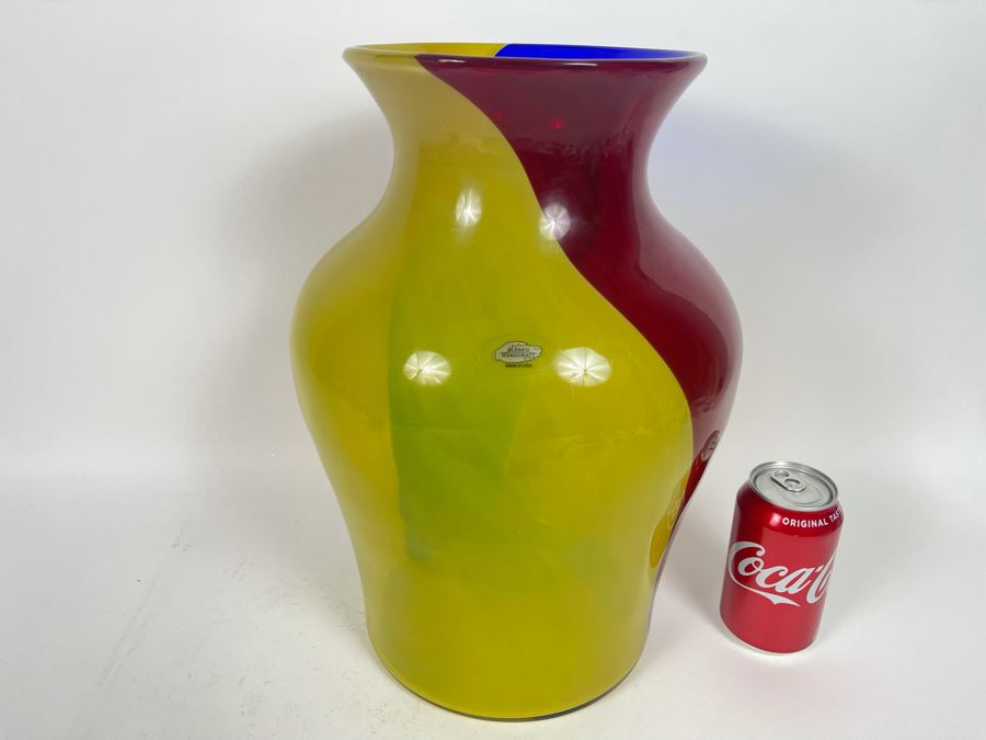 Large Blenko Glass Vase 15.5H