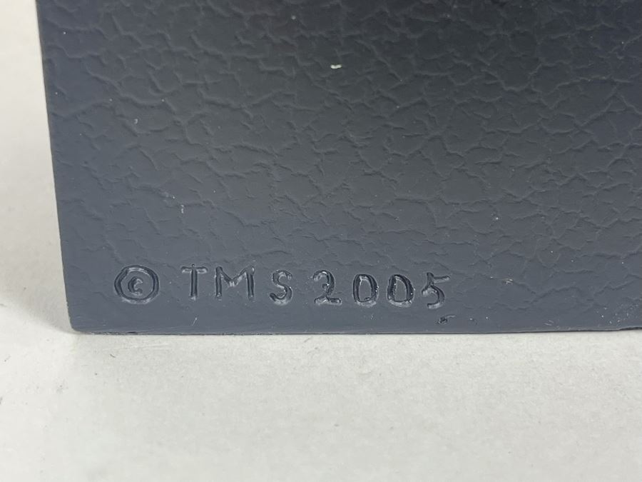 Floating Face And Hand Blowing Kiss Sculpture Signed TMS 2005 8W X 5D X 11H [Photo 7]