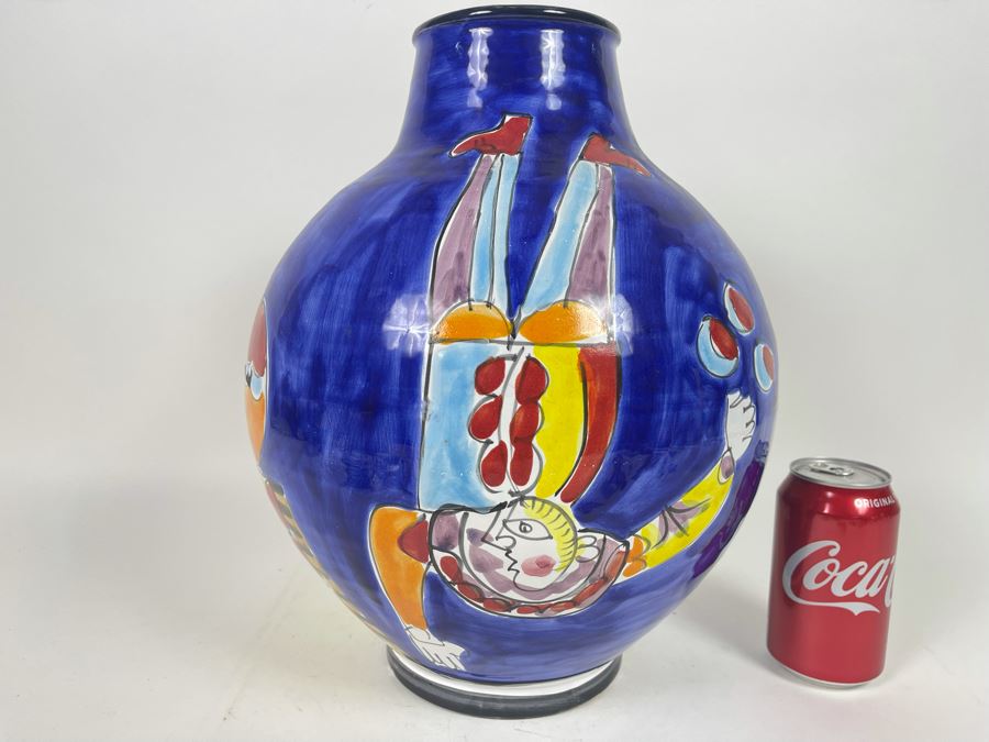 Large Signed Art Pottery Vase La Musa Italy 12W X 15H [Photo 2]