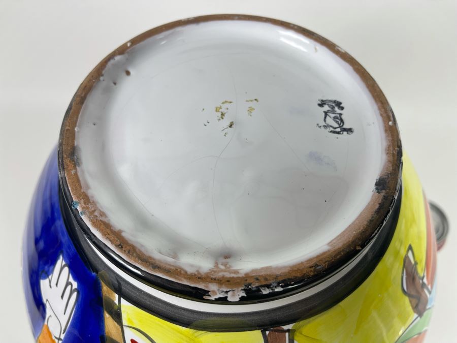 Large Signed Art Pottery Vase La Musa Italy 12W X 15H [Photo 7]