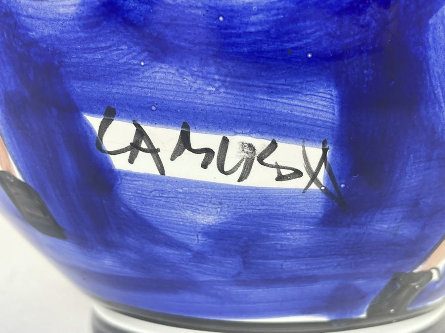 Large Signed Art Pottery Vase La Musa Italy 12W X 15H [Photo 6]