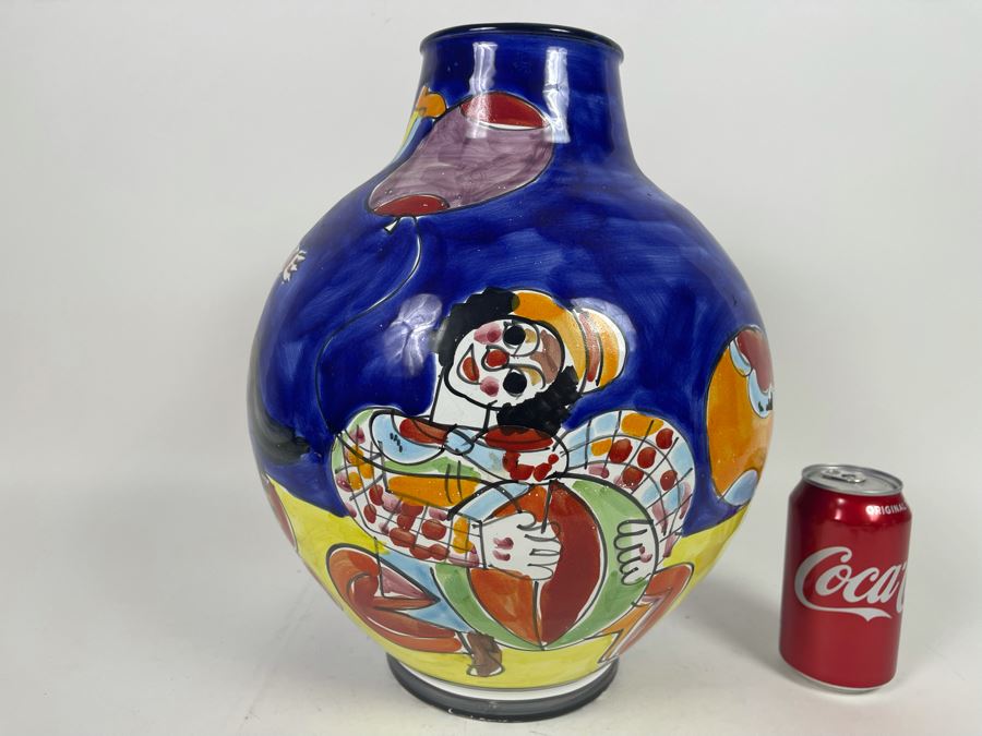 Large Signed Art Pottery Vase La Musa Italy 12W X 15H [Photo 3]