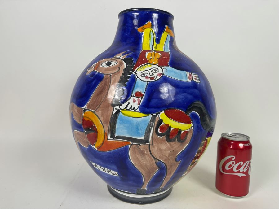 Large Signed Art Pottery Vase La Musa Italy 12W X 15H [Photo 4]