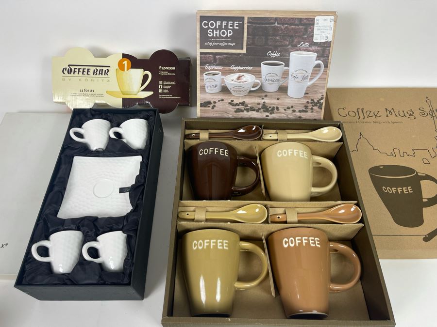 New Collection Of Various Coffee Mugs And Espresso Mugs Cups (4 Sets Total) [Photo 2]