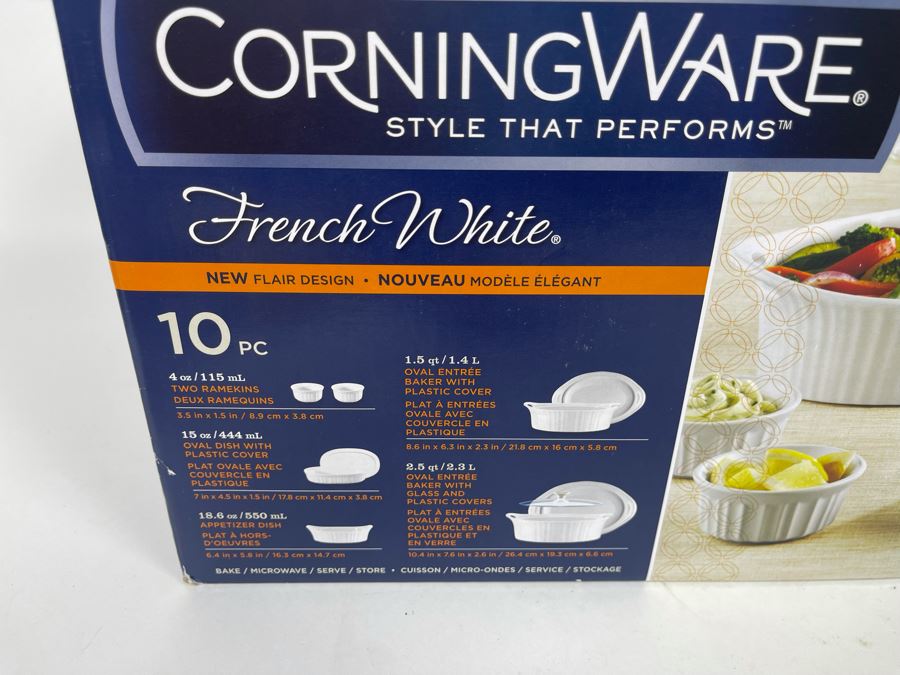 New French White Corningware 10 Piece Bakeware Set [Photo 3]