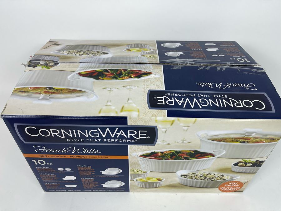 New French White Corningware 10 Piece Bakeware Set [Photo 2]