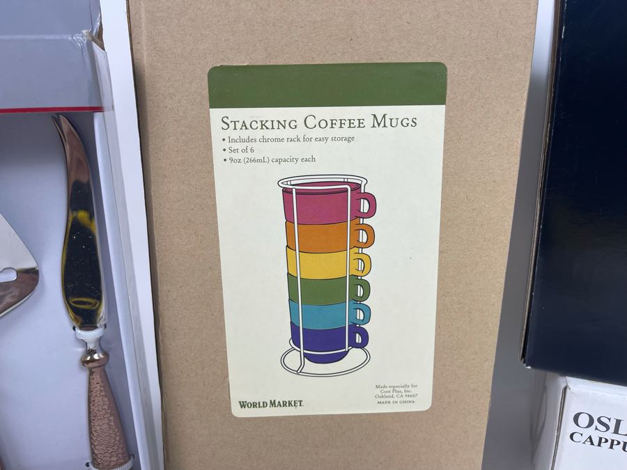 New Kitchen Items Including 4 Tulip Beer Glasses, Stacking Coffee Mugs, Cappuccino Cups, Cheese Knife Set And Bistro Spreaders [Photo 3]