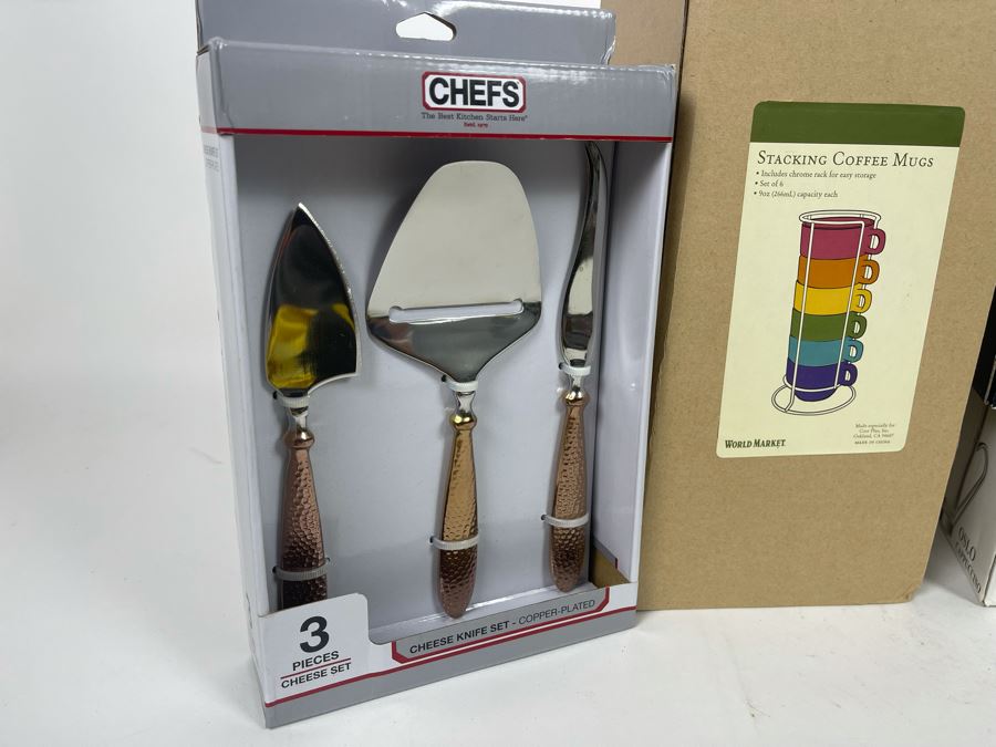 New Kitchen Items Including 4 Tulip Beer Glasses, Stacking Coffee Mugs, Cappuccino Cups, Cheese Knife Set And Bistro Spreaders [Photo 6]