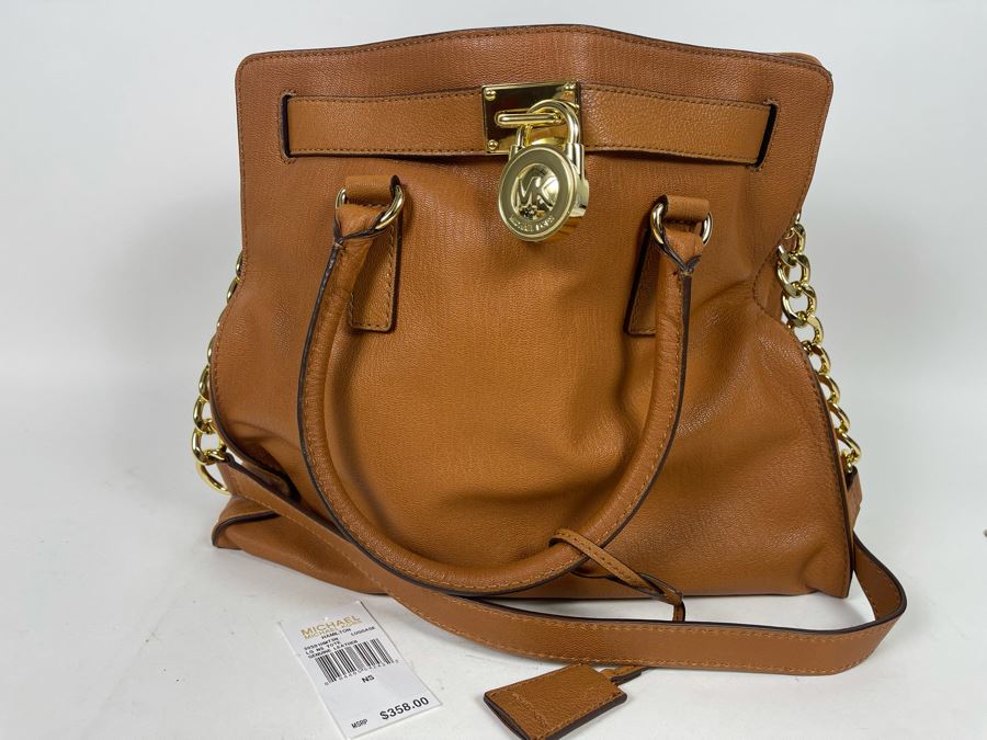 New Michael Kors Hamilton Leather Tote Handbag Retails $358