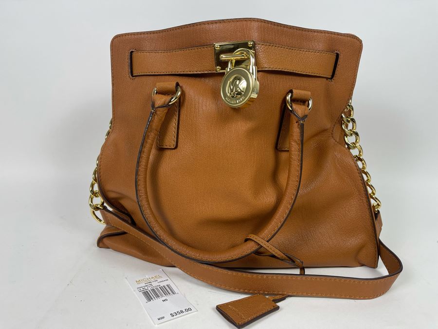 New Michael Kors Hamilton Leather Tote Handbag Retails $358 [Photo 2]