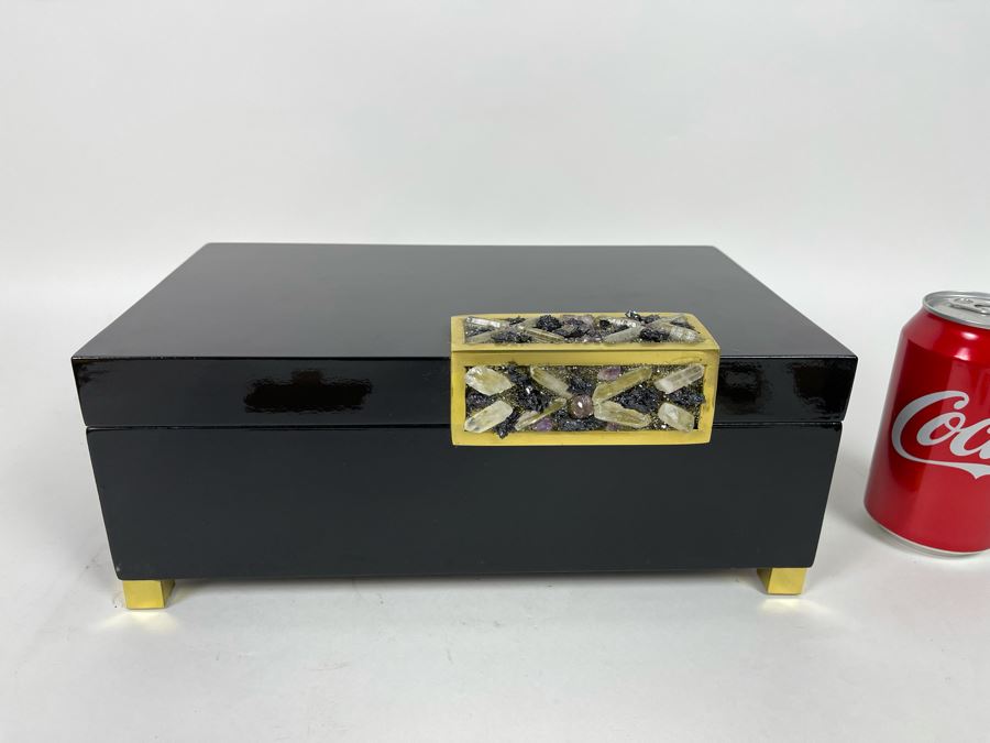 Black And Gold Stone Accented Box 12W X 7D X 5H Retails $389 [Photo 4]