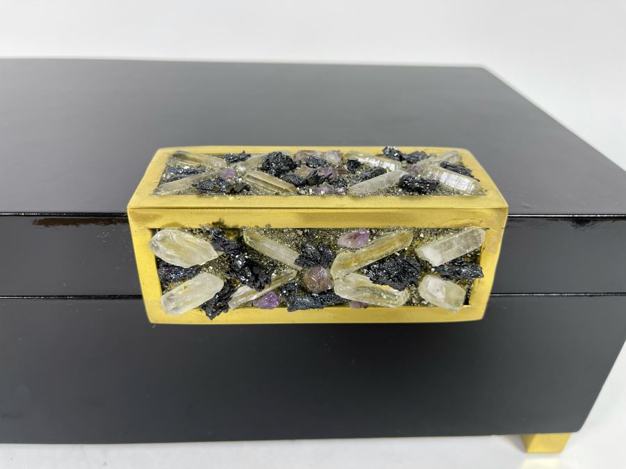 Black And Gold Stone Accented Box 12W X 7D X 5H Retails $389 [Photo 3]