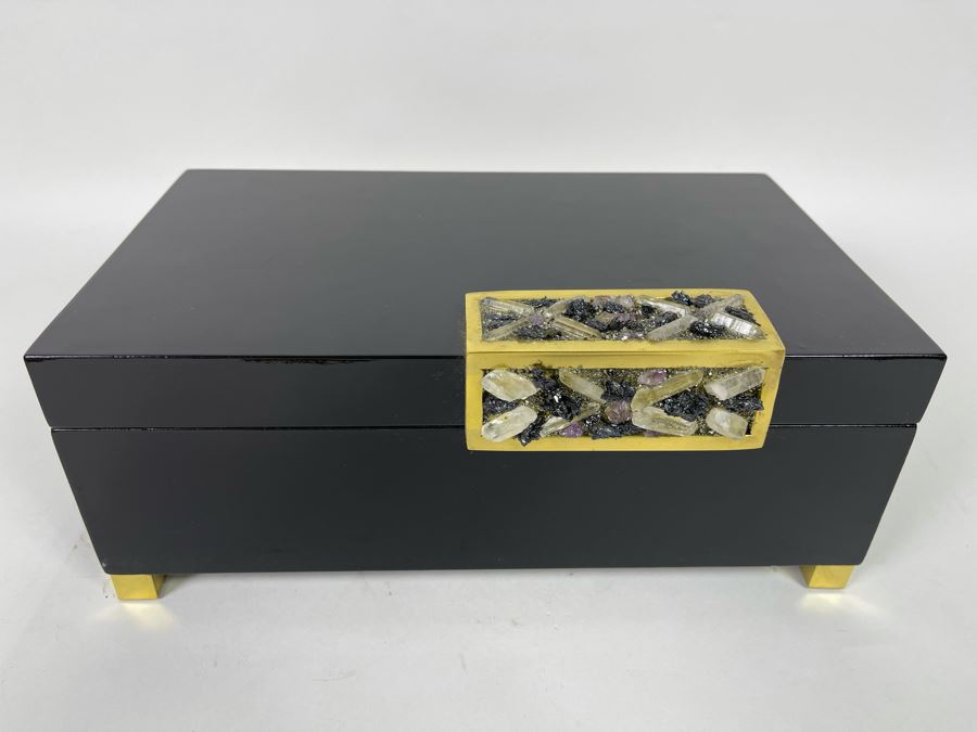 Black And Gold Stone Accented Box 12W X 7D X 5H Retails $389 [Photo 2]