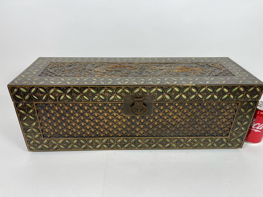 Large Decorative Asian Style Box 24W X 8D X 8.5H [Photo 2]