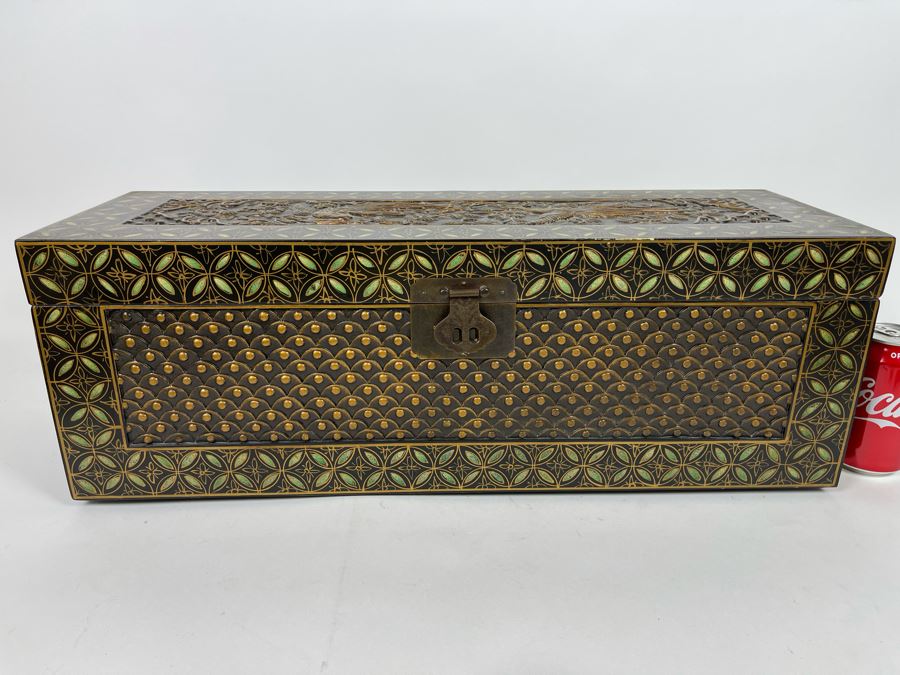 Large Decorative Asian Style Box 24W X 8D X 8.5H [Photo 1]