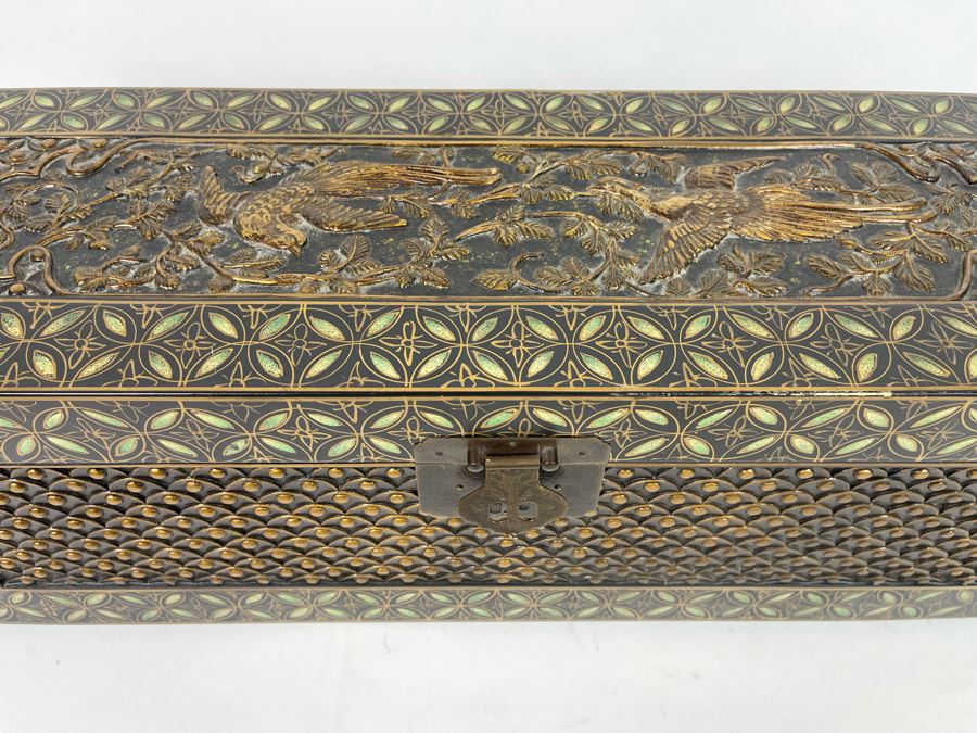 Large Decorative Asian Style Box 24W X 8D X 8.5H [Photo 3]