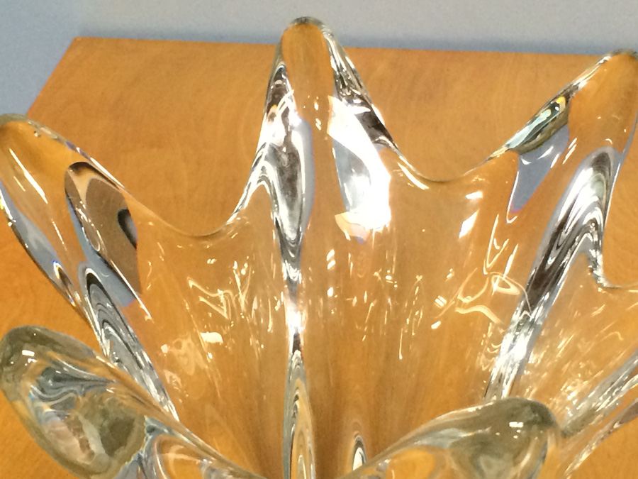 Large Art VANNES CRYSTAL Vase Cristal Vannes France [Photo 3]