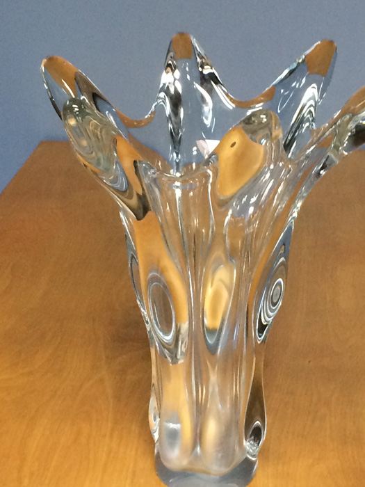 Large Art VANNES CRYSTAL Vase Cristal Vannes France [Photo 6]