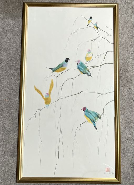 Original Chinese Painting By Julia Zhuying Chu 20W X 37.5H [Photo 3]