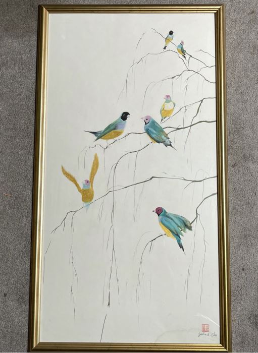 Original Chinese Painting By Julia Zhuying Chu 20W X 37.5H [Photo 2]