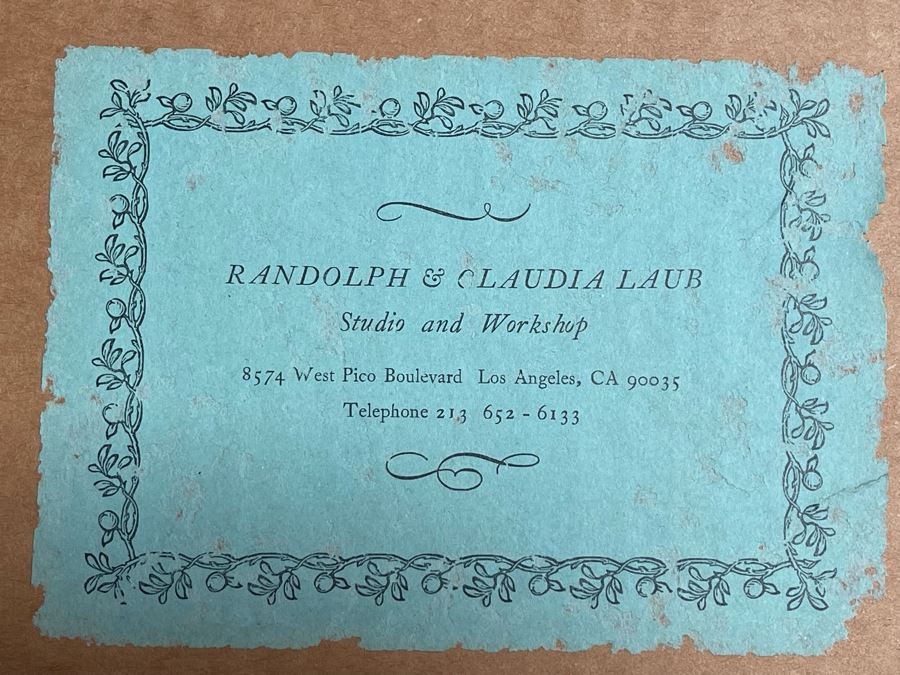 Signed And Framed Asian Print From The Randolph & Claudia Laub Studio And Workshop 10 X 15 [Photo 6]