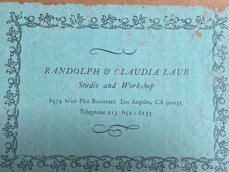Signed And Framed Asian Print From The Randolph & Claudia Laub Studio And Workshop 10 X 15 [Photo 7]