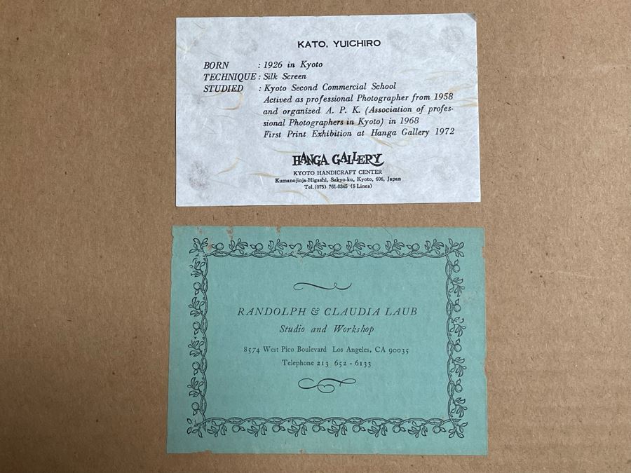 Signed Japanese Silk Screen Print By Yuichiro Kato [Photo 8]