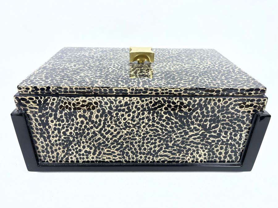Decorative Box With Gold Top 12W X 8D X 5H Retails $599 [Photo 2]