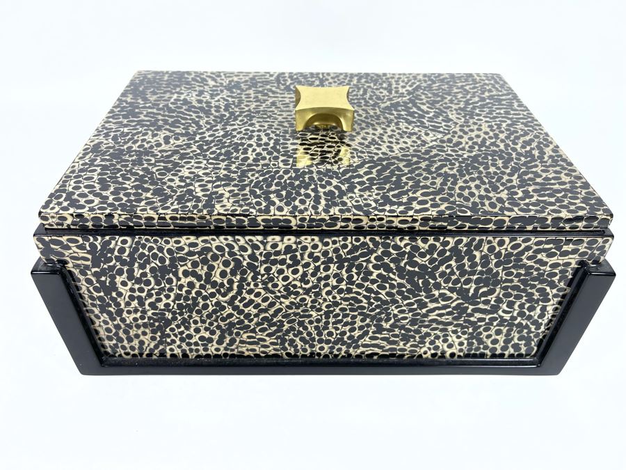 Decorative Box With Gold Top 12W X 8D X 5H Retails $599 [Photo 1]