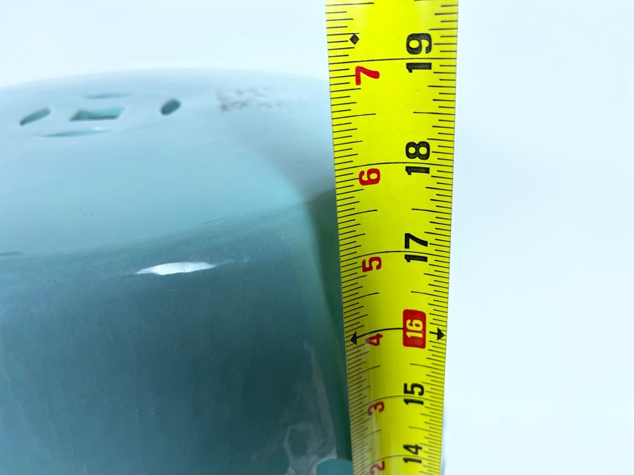 Teal Blue Garden Stool 18H [Photo 3]