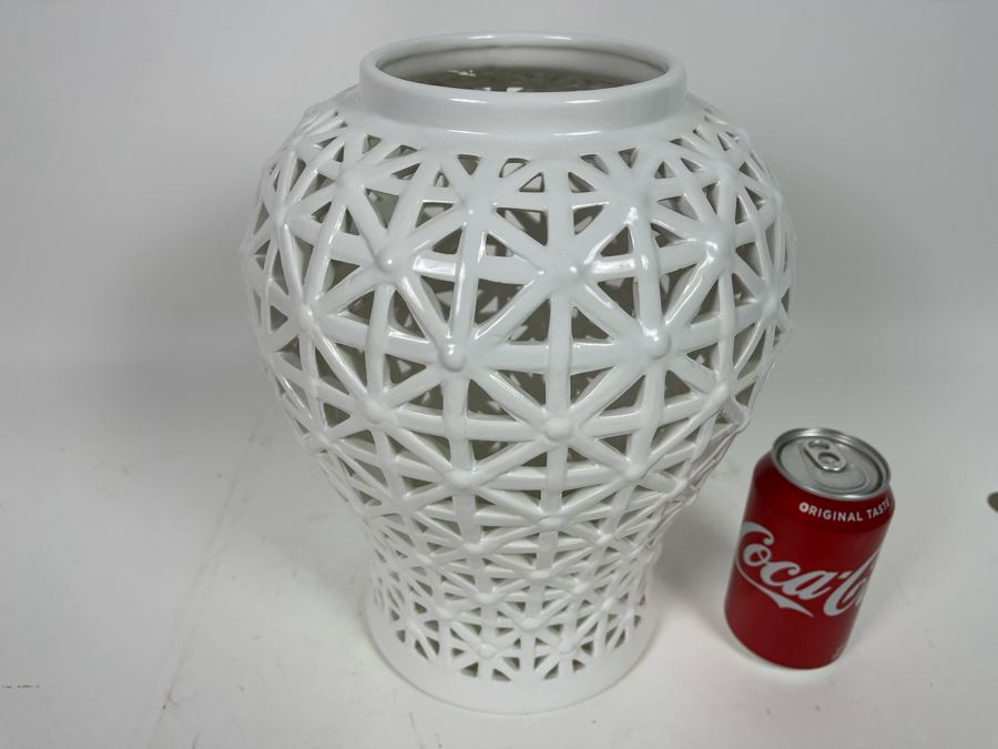 White Teague Jar 12H Retails $159 [Photo 2]