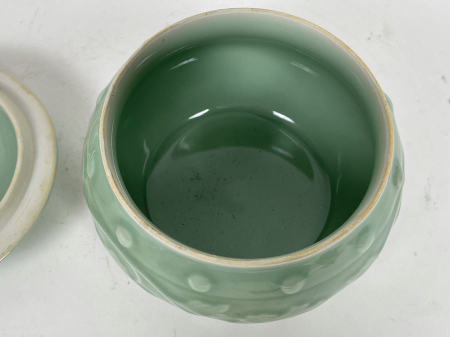 Signed Chinese Lidded Jar 7W X 6H [Photo 5]