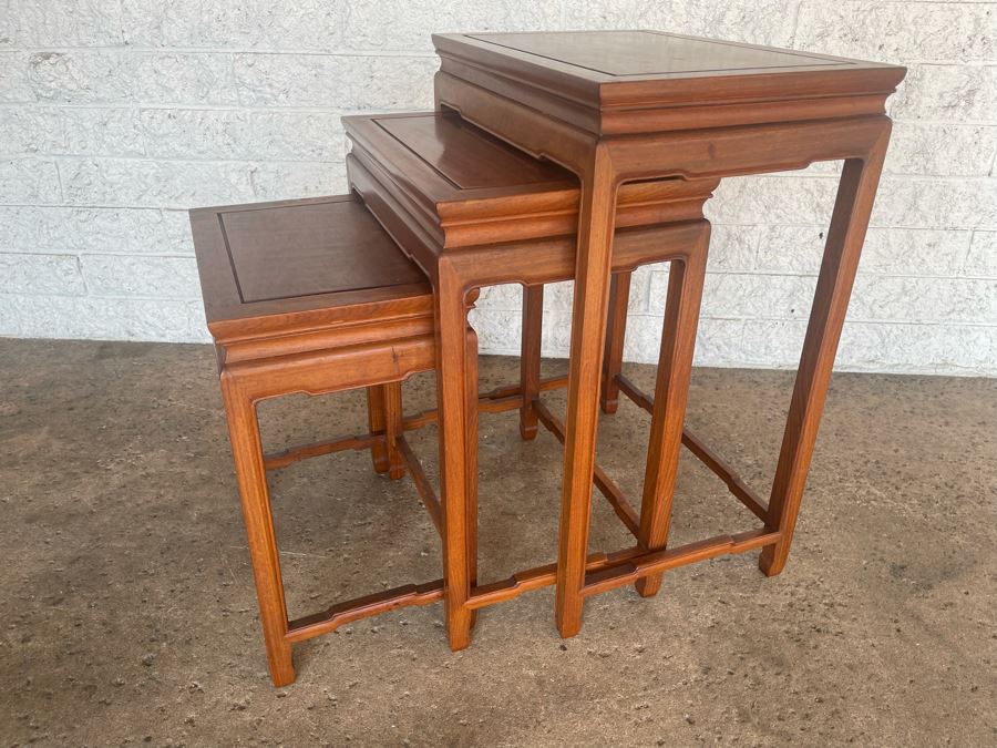 Chinese Nesting Tables Set Of Three 20W X 14D X 23.5H [Photo 1]