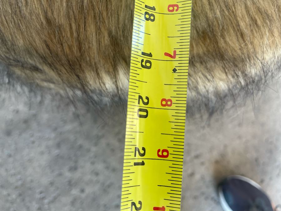 Large Mother Of Pearl Mosaic Vase 29.5H And Faux Fur Stool 20W X 20H [Photo 7]