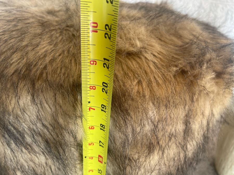 Large Mother Of Pearl Mosaic Vase 29.5H And Faux Fur Stool 20W X 20H [Photo 8]