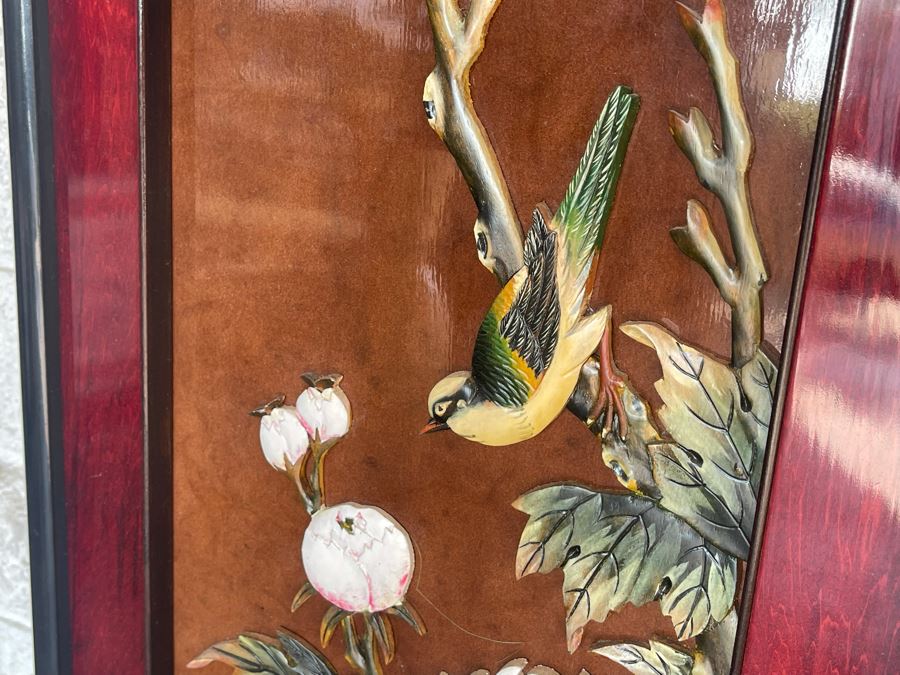 Set Of Four Asian Wooden Relief Carved Panels Each 13W X 48H [Photo 11]