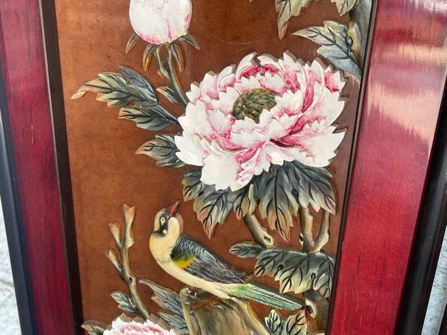 Set Of Four Asian Wooden Relief Carved Panels Each 13W X 48H [Photo 12]