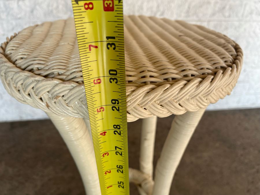 Palecek San Francisco Wicker Stand Side Table 13W X 30H [Photo 7]