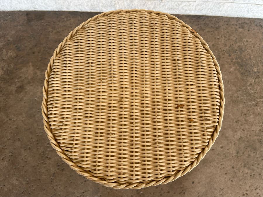 Palecek San Francisco Wicker Stand Side Table 13W X 30H [Photo 4]