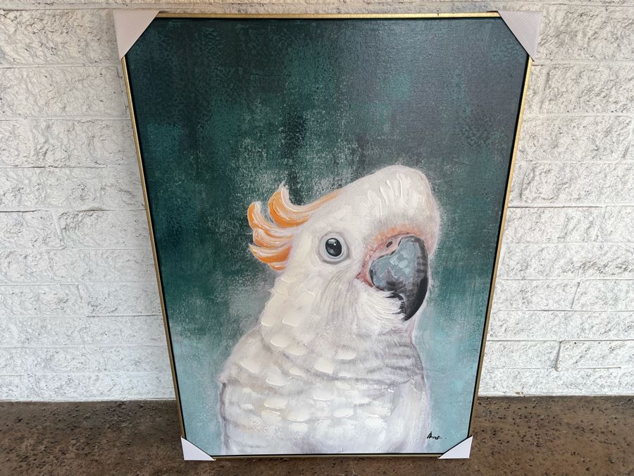 New Canvas Parrot Bird Print 28 X 40 [Photo 2]