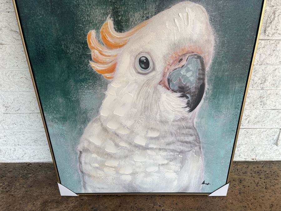 New Canvas Parrot Bird Print 28 X 40 [Photo 3]