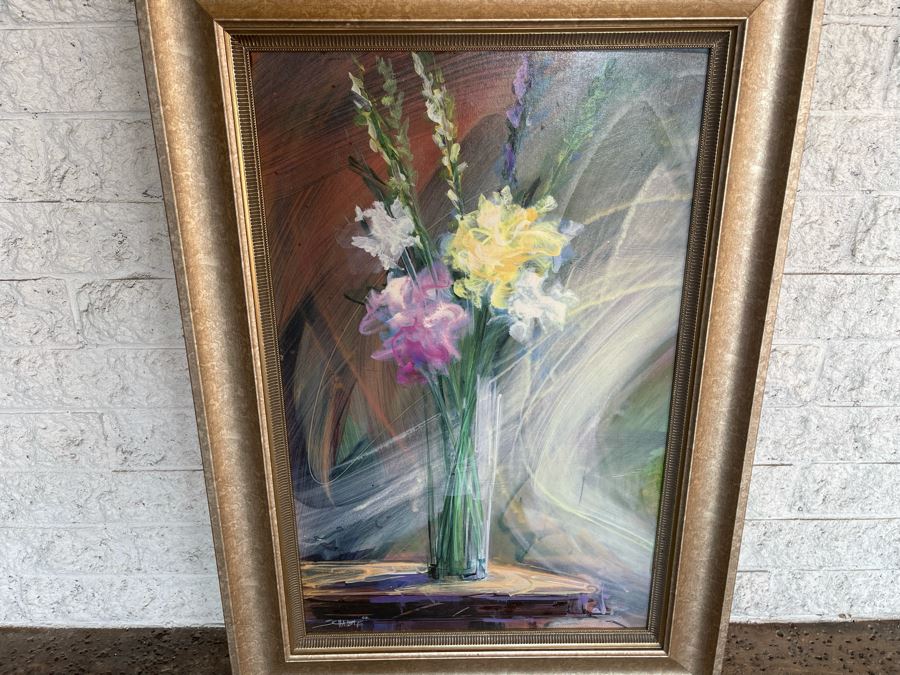 Framed John-Richard Still Life Canvas Print By Schable 20 X 32 [Photo 3]