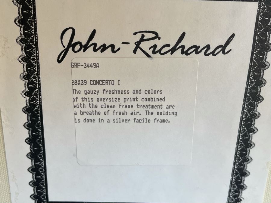 Framed John-Richard Still Life Canvas Print By Schable 20 X 32 [Photo 9]