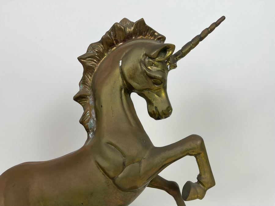 Brass Unicorn Sculpture 16W X 17H [Photo 6]