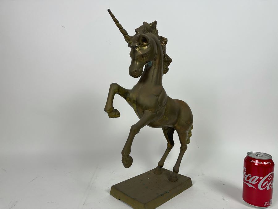Brass Unicorn Sculpture 16W X 17H [Photo 4]