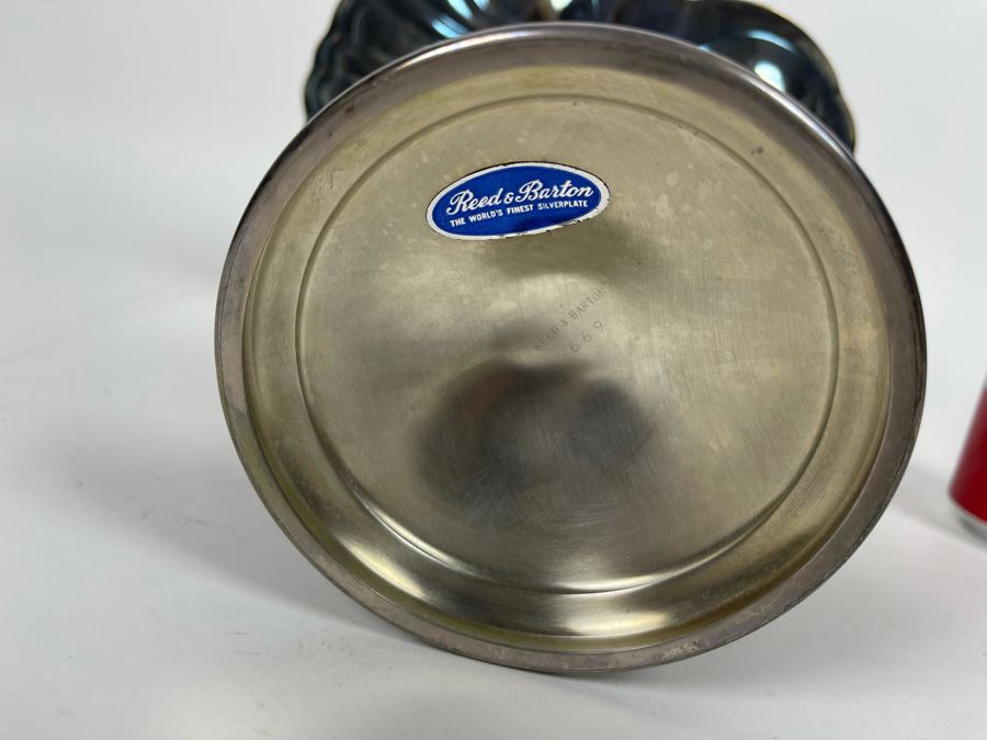 Reed & Barton Silverplate Footed Dolphin Base Shell Dish 9W X 7.5D X 8H [Photo 7]