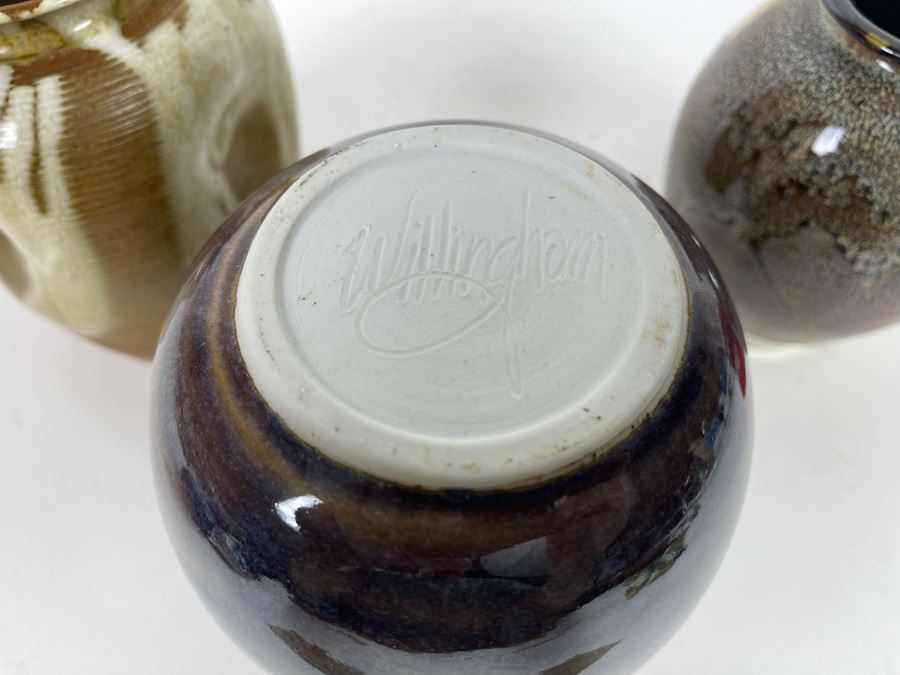 Set Of Three Pottery Vases 6H [Photo 7]