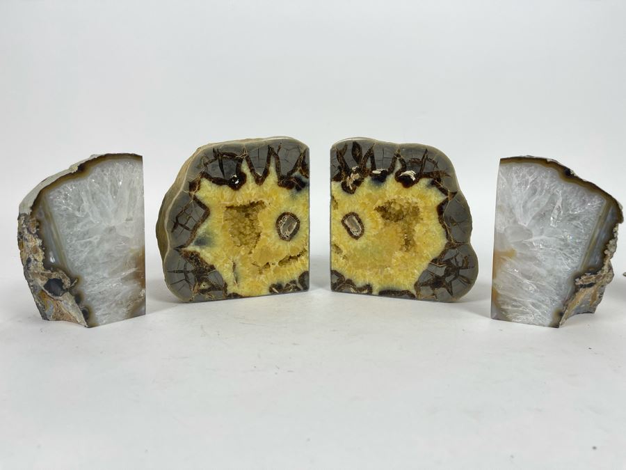 Set Of Four Polished Geode Bookends [Photo 2]
